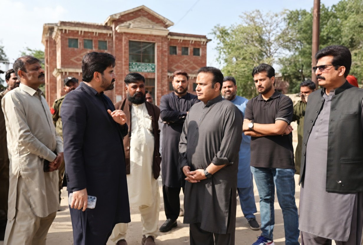 Progress Reviewed at Under Construction Munir Shaheed Park