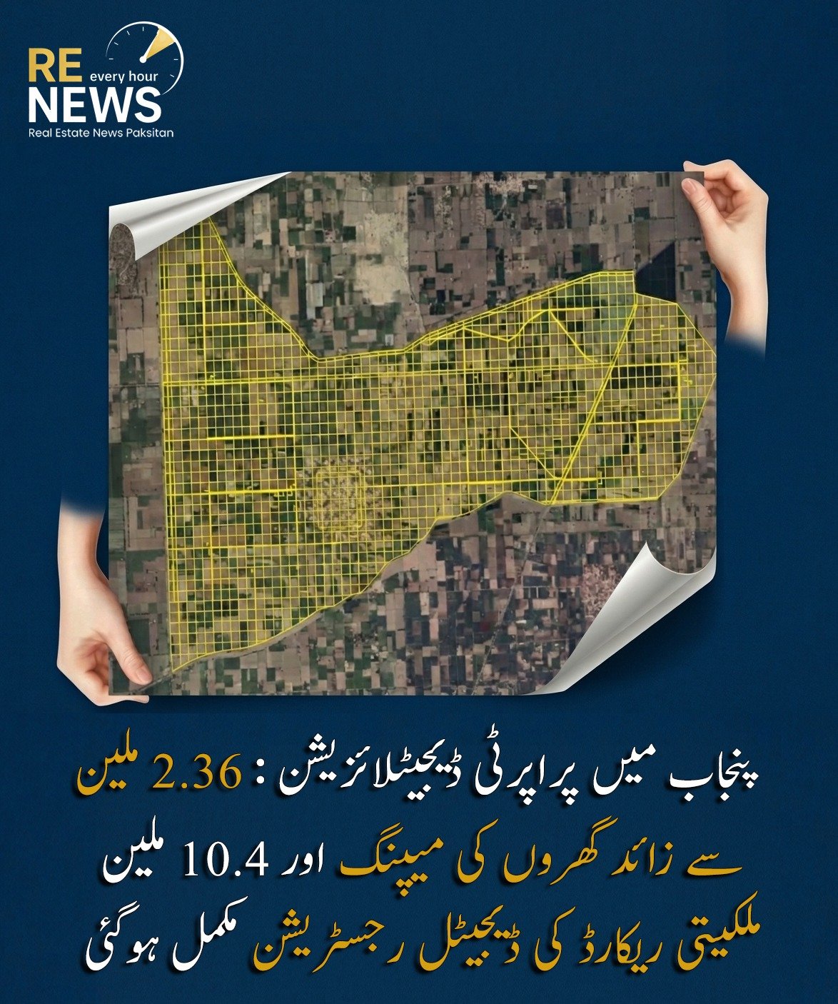 Property Digitalization in Punjab: Mapping of Over 2.36 Million Houses and Digital Registration of 10.4 Million Ownership Records Completed