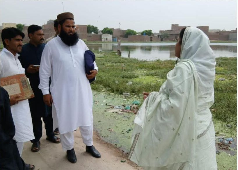 Emergency Inspection Conducted at Government Pond in Talwandi Chunian