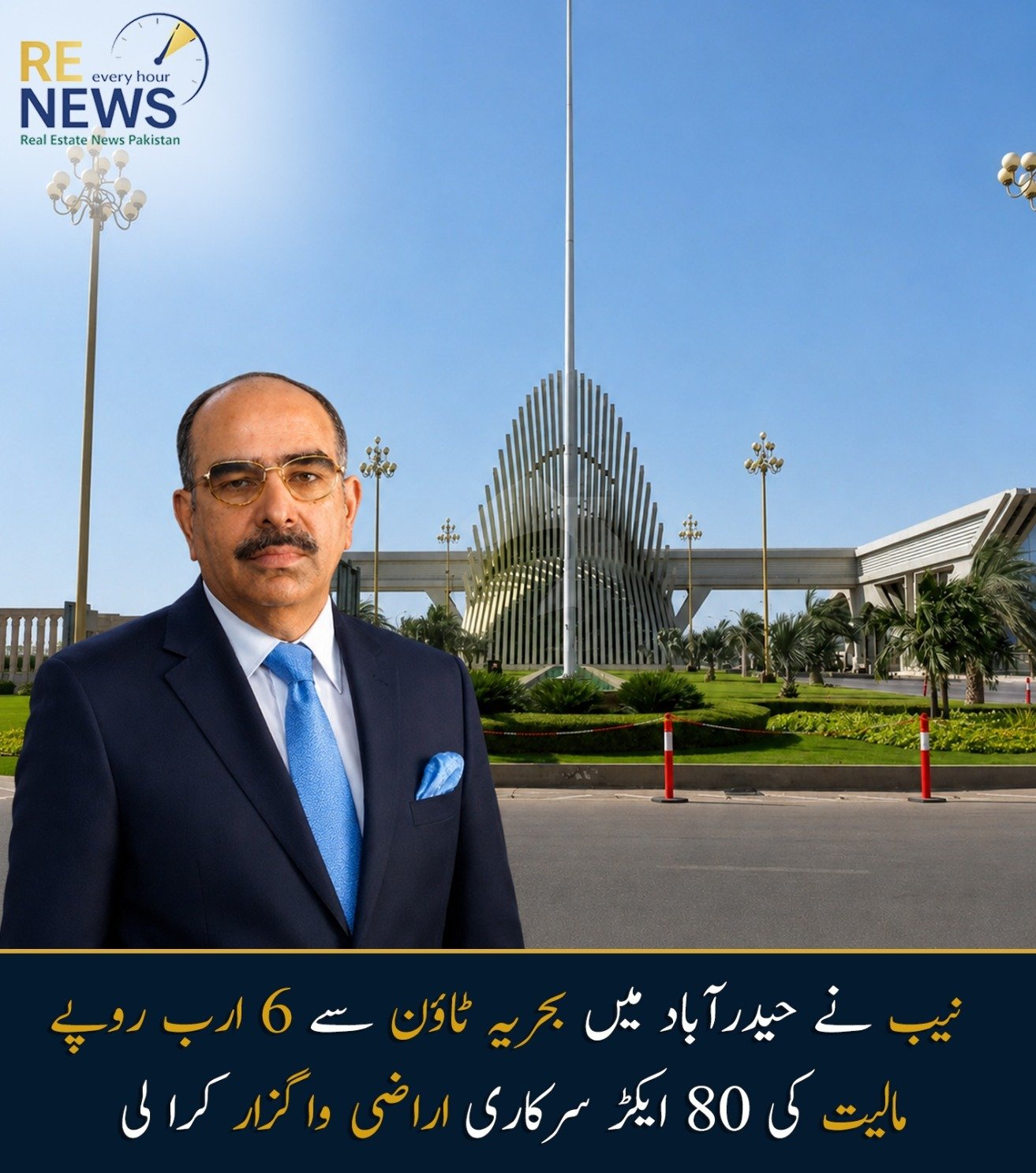 NAB Recovers 80 Acres of Government Land Worth Rs 6 Billion From Bahria Town in Hyderabad