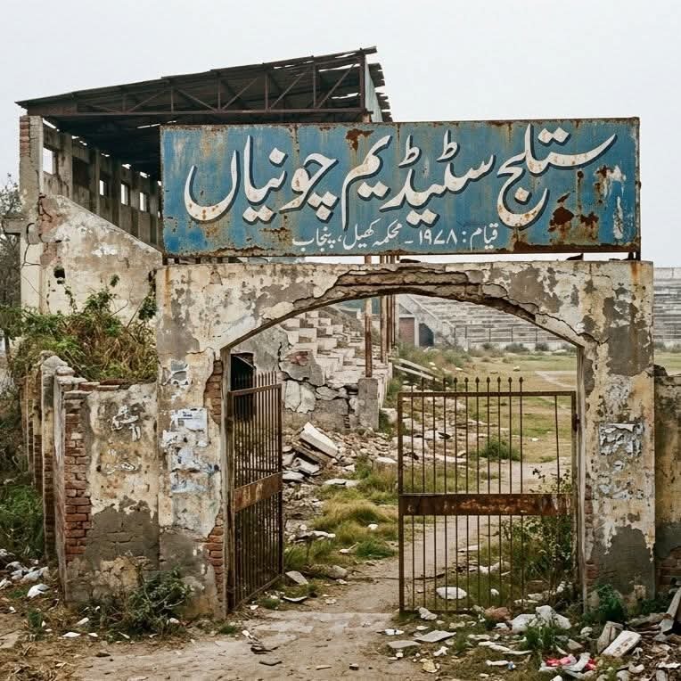Neglect of Satluj Stadium Raises Questions Over Sports Development in Chunian